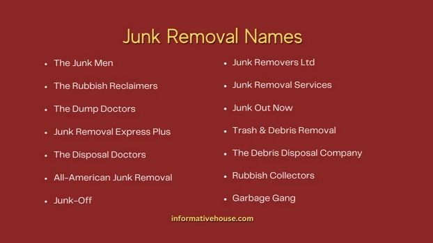 Creative and Catchy Junk Removal Business Name Ideas