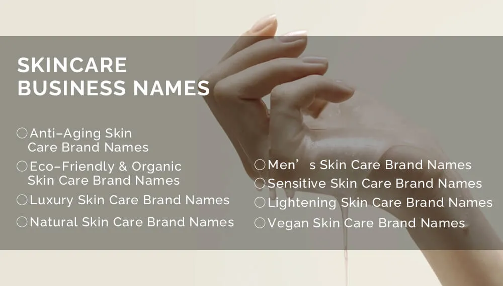 Creative Skin Care Business Name Ideas to Inspire Your Brand